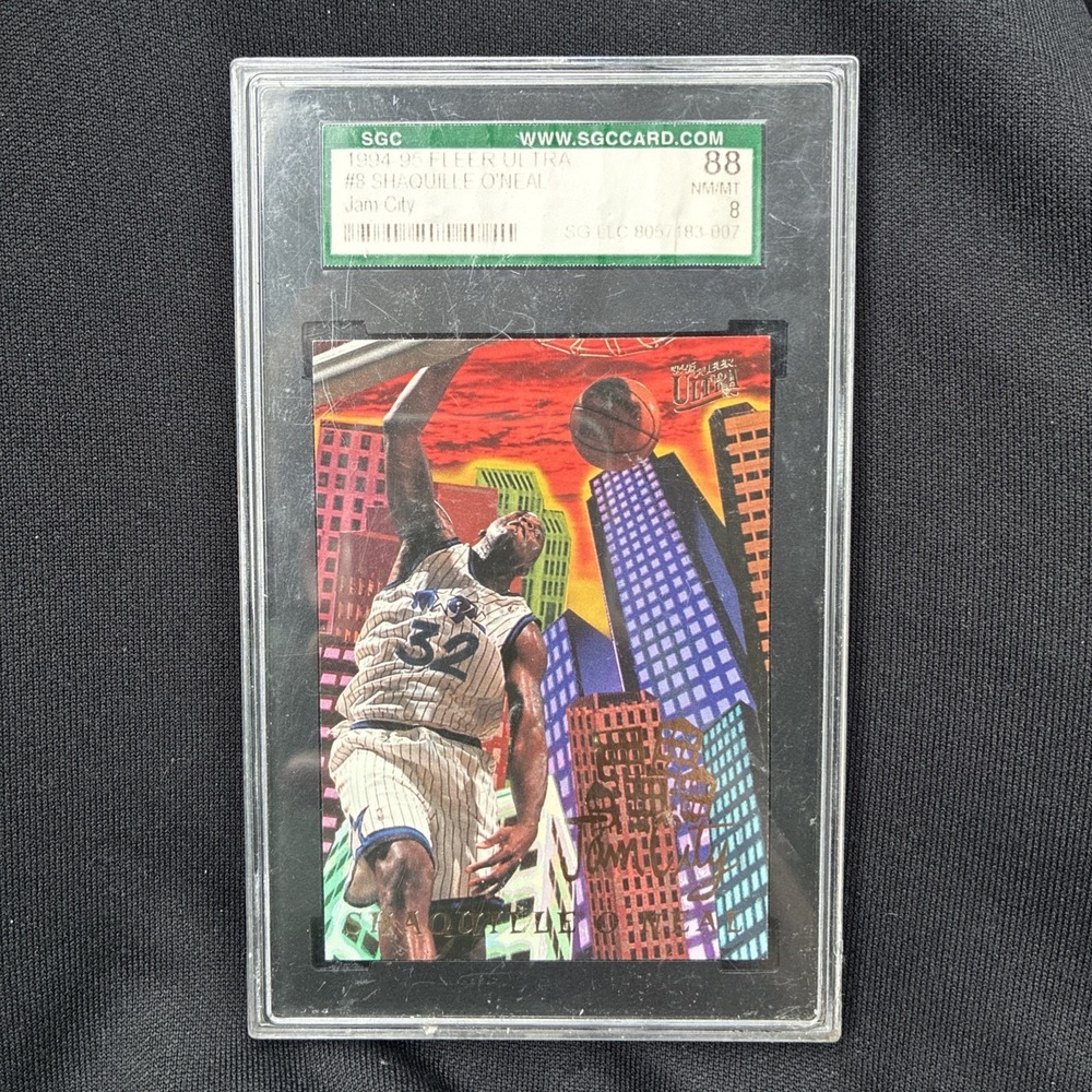 1994-95 Fleer Ultra - Jam City #8 Shaquille O'Neal Graded SGC 8 NM/MT
